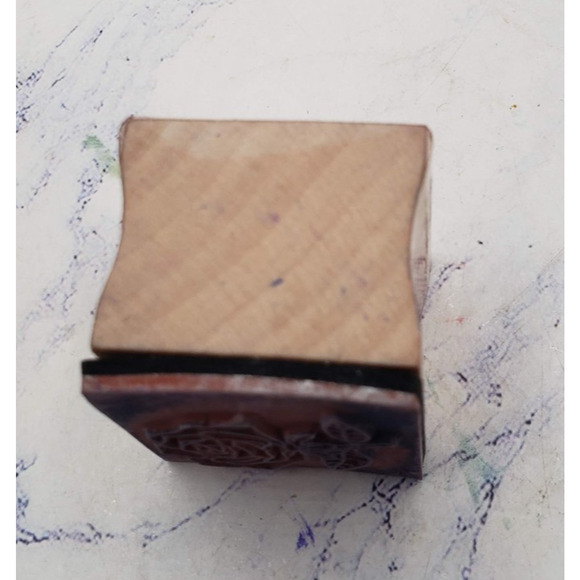 Romantic Single Rose Stem Wood Mounted Rubber Stamp - Picture 5 of 7